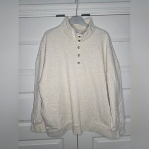 NWT Time and Tru XXL (20) Womens Henley Pullover Oatmeal Heather